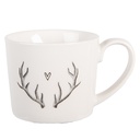 Tazza Bianco Grigio 12x8x7 cm / 275 ml