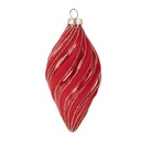 Boule de Noël Rouge Ø 7x13 cm