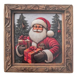 [6CE2494] Sottobicchiere Marrone Rosso 11x11x1 cm