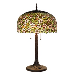 [5LL-6349] Tiffany Tischlampe Mehrfarbig Ø 46x72 cm E27/max 3x60W