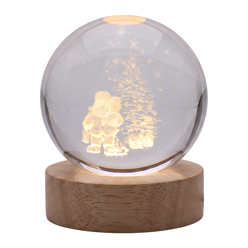 Glaskugel mit Licht LED Braun Ø 6 cm