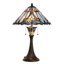 Lampada da tavolo Tiffany Blu Ø 40x61 cm E27/max 2x60W