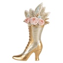 Deko Schuh Goldfarbig 14x7x22 cm