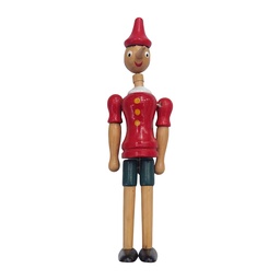 [6H2508] Decoration Pinocchio Red Beige 50 cm