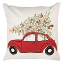 Cuscino imbottito Bianco Rosso 44x44x4 cm