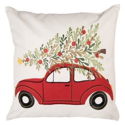 [KG023.159] Cuscino imbottito Bianco Rosso 44x44x4 cm