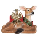 Support d'arbre de Noël Cerf Marron Rouge 57x25x39 cm
