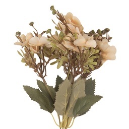 [6PL0402W] Decorative Artificial Branch with flowers Beige Green 10x10x32 cm