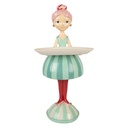 Decoration Child with bowl Blue White 18x16x38 cm