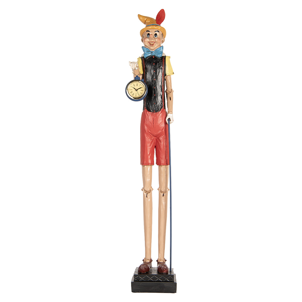 Decorativa Pinocchio Beige Rosso 12x11x68 cm
