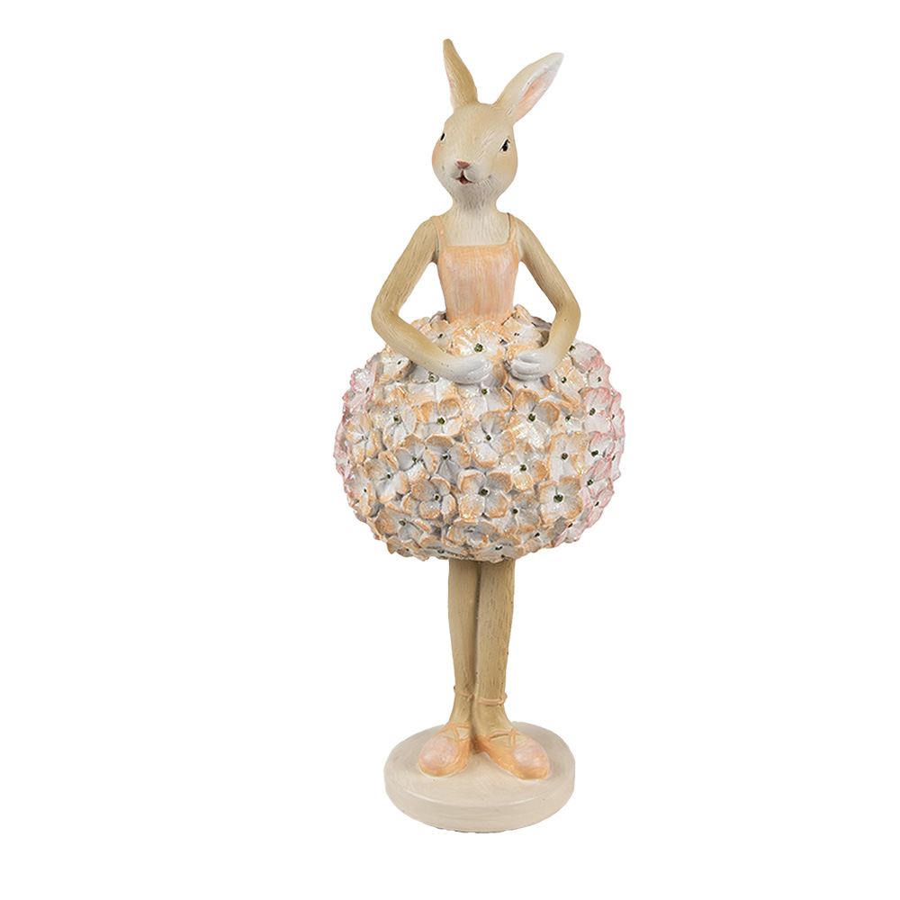 Image de décoration des Lapin Beige Rose 9x7x22 cm