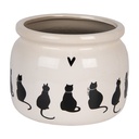Pot de fleurs d'intérieur Beige Noir Ø 20x15 cm