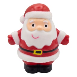[66739] Decorative Rubber Duck Santa Claus White Red 5 cm
