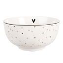 Bol de soupe Blanc Noir Ø 14x7 cm / 500 ml