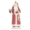 Decoration pendant Santa Claus Red White 5x3x11 cm