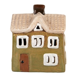 [6CE2188] Decorazione Casa Verde Beige 11x7x13 cm