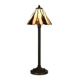 [5LL-6316] Lampe de table Tiffany Beige Ø 20x60 cm E14/max 1x40W
