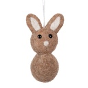 Pendentif décoratif Lapin Marron Beige 6x7x12 cm