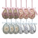 Decorative Hanger Egg (set 12) Multicoloured Ø 4x5 cm