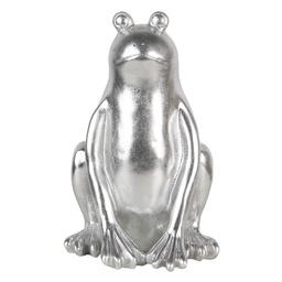 [6PR3434] Decoration Statue Frog Silver 20x20x30 cm