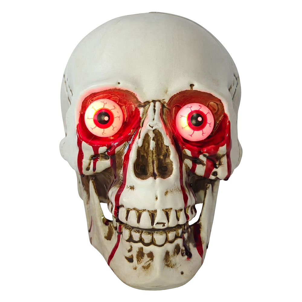 Décoration Tête de mort Blanc Marron 16x15x20 cm