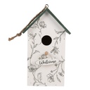 Vogelhaus Weiß Grün 15x10x22 cm