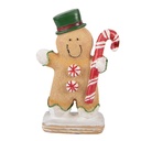 Decoration gingerbread man Brown Red 12x6x18 cm
