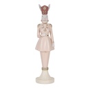 Image de décoration Lapin Blanc Rose 9x9x35 cm
