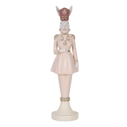 [6PR5120] Image de décoration Lapin Blanc Rose 9x9x35 cm