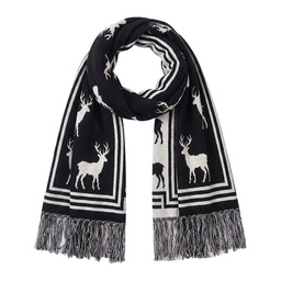 [JZSC0907Z] Foulard femme Noir 65x180 cm