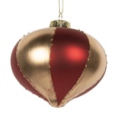 Weihnachtskugel Goldfarbig Rot Ø 10x10 cm
