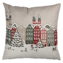 Cushion filled Beige Red 45x45x4 cm