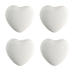 [65293] Poignée de porte set de 4 Blanc Ø 4x3/6 cm