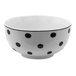 [BDBO] Bol de soupe Blanc, Noir Ø 14x7 cm / 500 ml