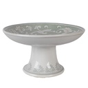 Alzatina Bianco Verde Ø 21x11 cm