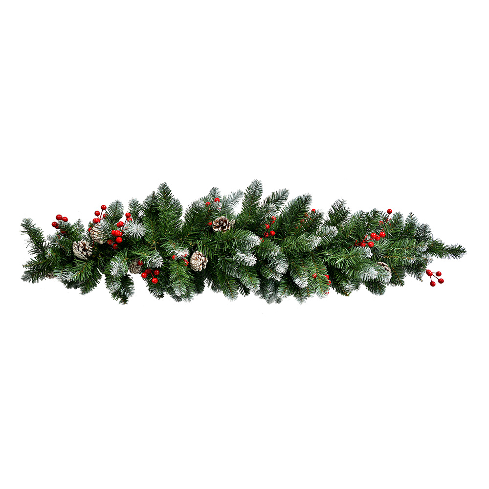 Branche de Décoration de Noël Vert Rouge 35x10x110 cm