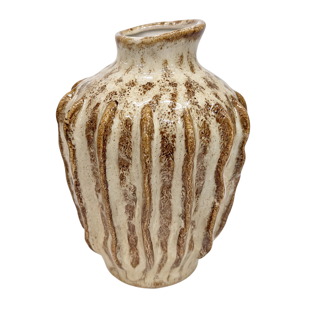 Vaso Beige Marrone Ø 18x26 cm