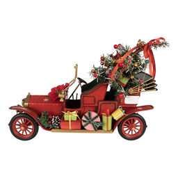 [6Y6228] Modèle de décoration Voiture Rouge 38x16x27 cm