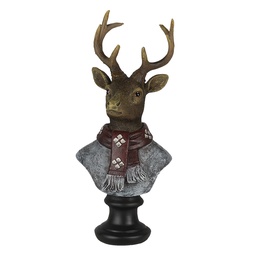 [6PR4611] Decoration Statue Deer Brown 10x9x23 cm