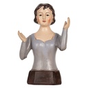 Decoration Bust Woman Beige Grey 12x9x20 cm
