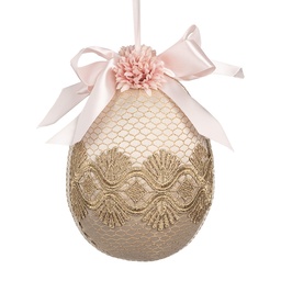 [65918] Pendentif décoratif uf Beige Rose Ø 11x14 cm