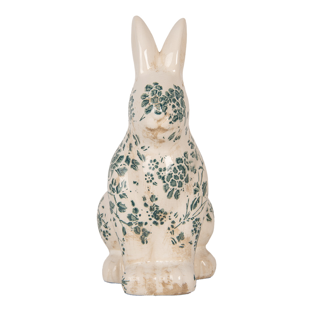 Statua Decorativa Coniglio Beige Verde 13x10x21 cm