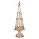 Weihnachtsdeko Weihnachtsbaum Weiß Goldfarbig Ø 12x42 cm