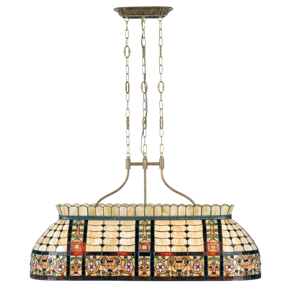 Hanglamp pooltafel Tiffany 115x34x141 cm E27/max 4x60W