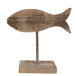 [6H2372] Deko Fisch Braun 20x8x20 cm