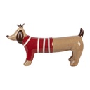 Dekoration Hund Braun Rot 15x5x9 cm