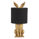 Table Lamp Rabbit Gold, Black Ø 20x43 cm E27/max 1x60W