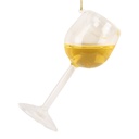 Christmas Bauble Transparent Yellow 4x4x9 cm