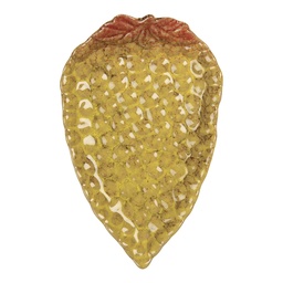 [6CE2159] Platter Grapes Yellow 15x10x2 cm
