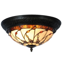 [5LL-5363] Plafondlamp Tiffany Ø 38x19 cm E14/max 2x40W
